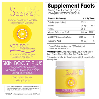 Hydrolyzed Collagen Powder - Sparkle Skin Boost Plus (Tropical Coconut Pineapple) Sparkle CollagenBuy Supplements Australia