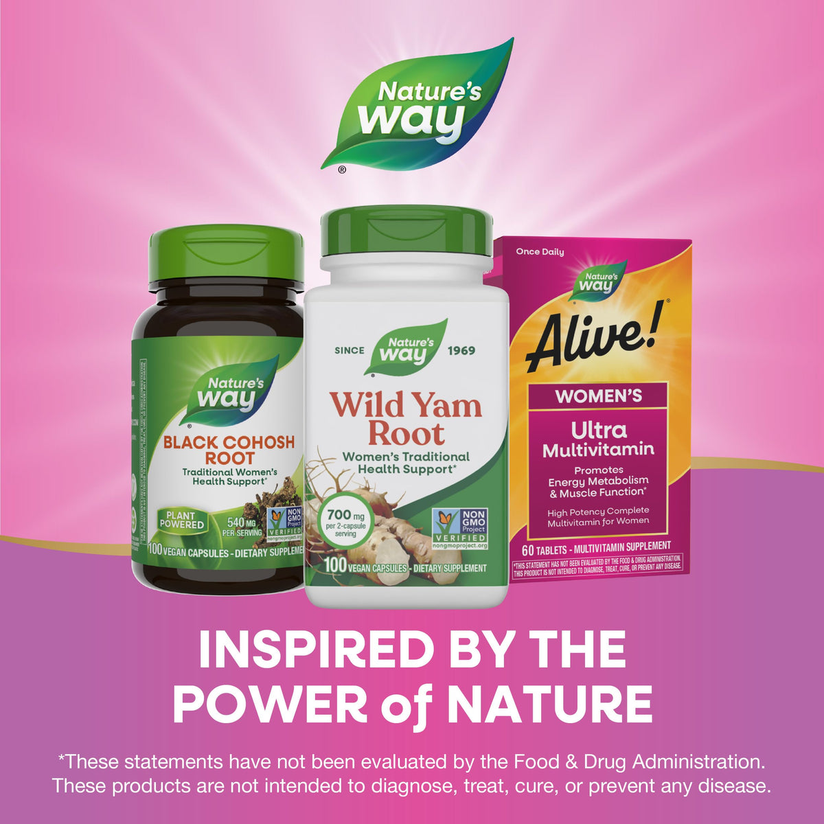 Nature's Way Wild Yam Root Capsules, Women's Traditional Health Support*, 700 mg per 2-Capsule Serving, Non-GMO Project Verified, 100 Vegan Capsules (Packaging May Vary) Nature's WayBuy Supplements Australia
