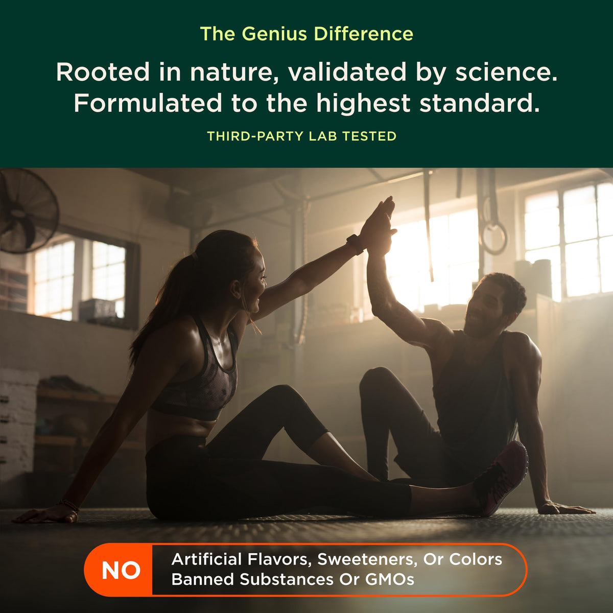 The Genius Brand Genius Muscle - Muscle Health Supplement for Growth, Endurance & Recovery - Non-Hormonal Formula - 6 Organic Mushrooms - Naturally-Sweetened - 30 Servings - Strawberry Vanilla The Genius BrandBuy Supplements Australia