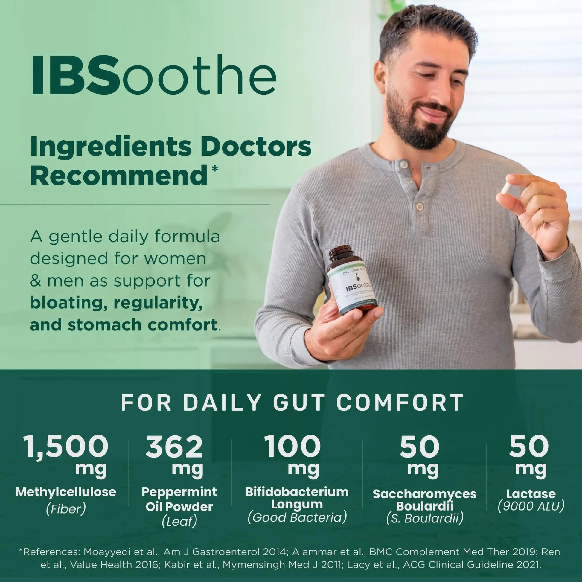IBSoothe by Dr. Good Gut – Gut Health Supplement for Women & Men with Fiber, Probiotics, Enzymes & Peppermint Oil for Bloating Relief, Digestive Support, IBS Relief & Daily Gut Wellness – 90 Capsules DR. GOODGUTBuy Supplements Australia