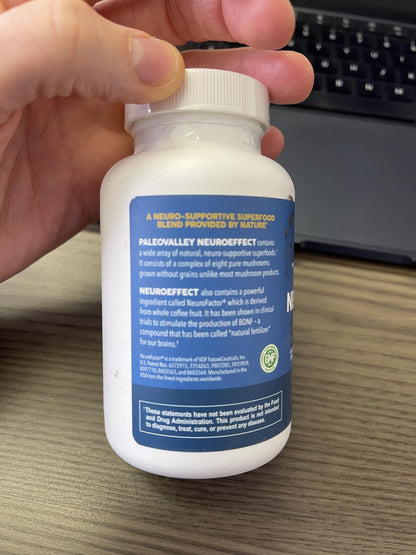 Paleovalley NeuroEffect - Neuro Mushroom Coffee Nutritional Supplement for Focus, Memory, and Energy Support - 28-Day Supply - 8 Full Spectrum Mushroom and Whole Coffee Fruit Extracts PaleovalleyBuy Supplements Australia