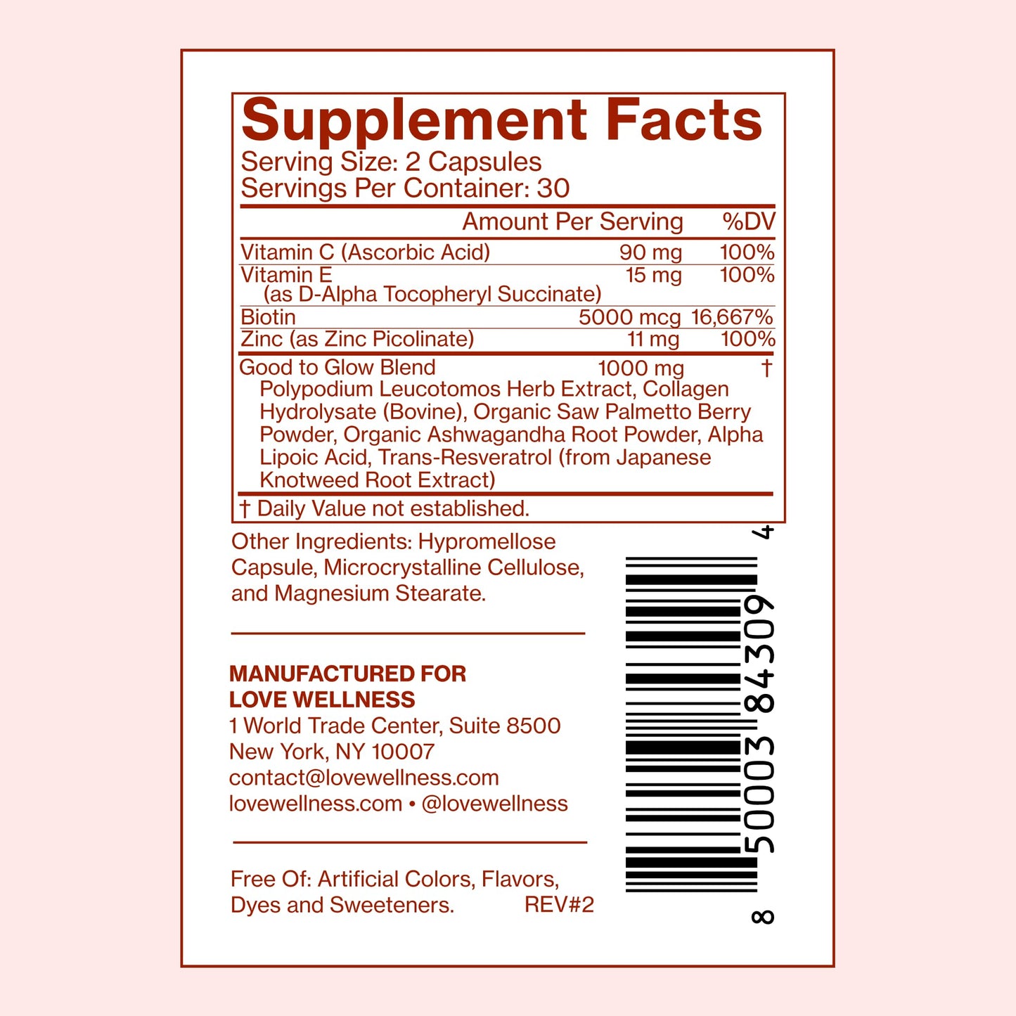 Love Wellness Good to Glow | Collagen Supplement with Biotin, Vitamin C, E, Ashwagandha & Zinc | Promotes Smooth, Glowing & Clear Skin | Enhances Smoothness & Promotes Healthy Skin | 60 Count Love WellnessBuy Supplements Australia