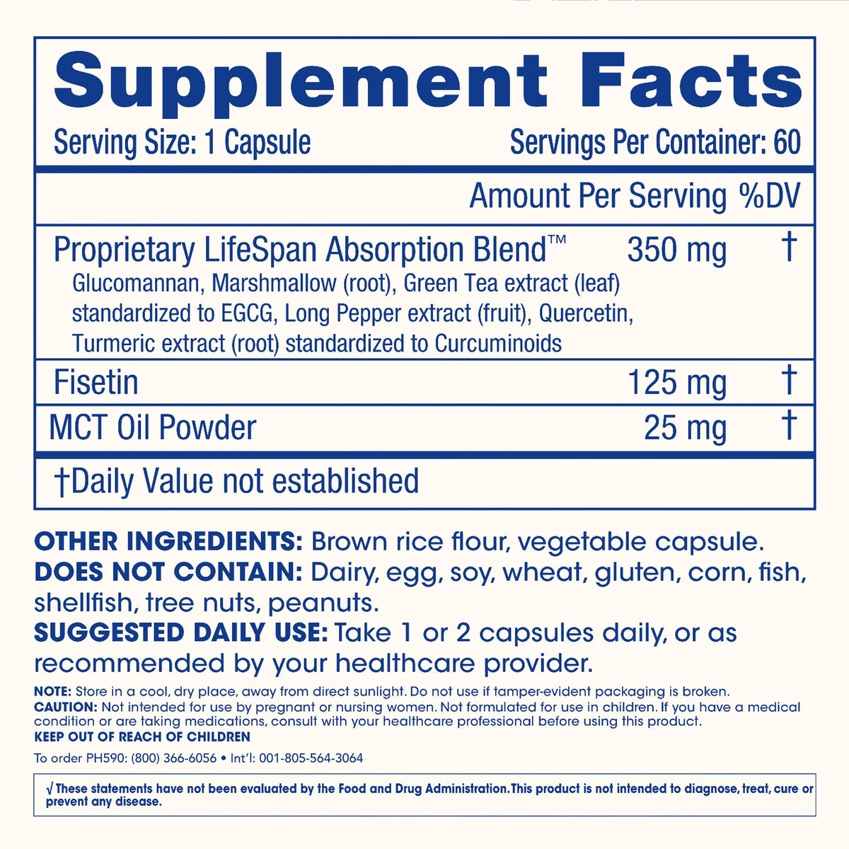 ProHealth Fisetin Supplements-15X Better Absorption from Polyphenol Blend + MCT Oil. 3rd Party Tested Pure. USA Manufactured. Powerful Antioxidant + Senolytic. Fisetin Supplement 125mg X 60 Servings ProHealthBuy Supplements Australia