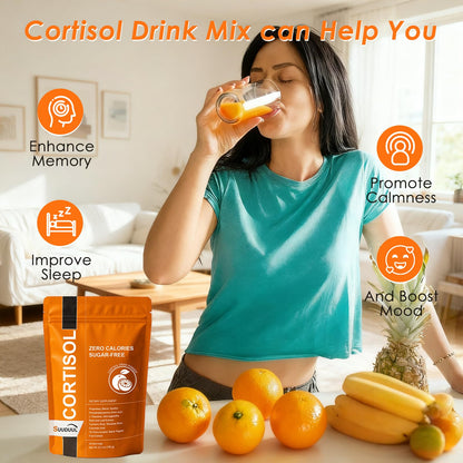 Cortisol Drink Mix | Cortisol Supplements for Women & Men | Ashwagandha, L-Theanine, Turmeric Root, Black Pepper Extract, Healthy Cortisol Levels, Mental Clarity SUUDUULBuy Supplements Australia