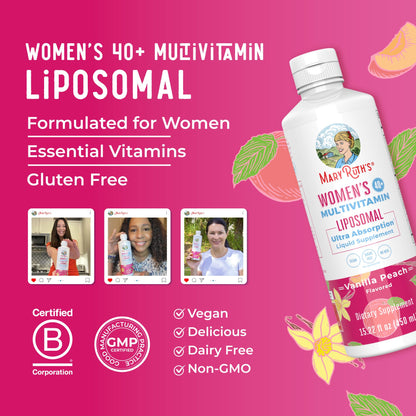 MaryRuth’s Multivitamin Liposomal for Women 40+ | Womens Multivitamin Liposomal | Immune Support Supplement | Menopause Supplement | Methylated Multivitamin | Vegan | Sugar Free | Non-GMO |15.22 Fl Oz MARYRUTH'SBuy Supplements Australia