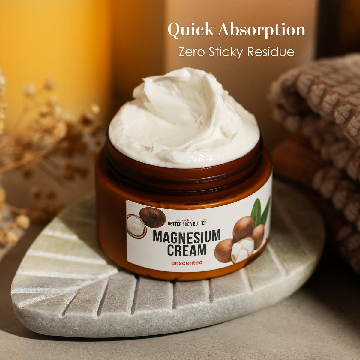 Better Shea Butter Magnesium Cream for Leg Cramps | Relieves Muscle Tension | Night Lotion Safe for Pregnancy, Kids and Babies | Organic and Natural Ingredients | Vegan, Made in USA | (Unscented) Better Shea ButterBuy Supplements Australia