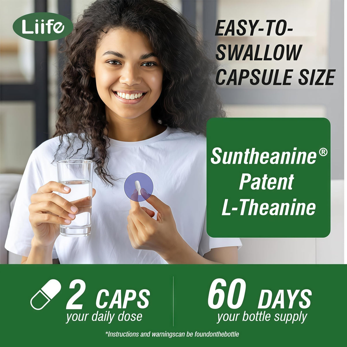 LIIFE L-Theanine (Suntheanine®) with GABA– 60 Veggie Capsules Support with Magnesium & Black Pepper for a Healthy Stress Response, Relaxation, and Focus Increases Brain Alpha-Wave Production* LIIFE buy supplements Au