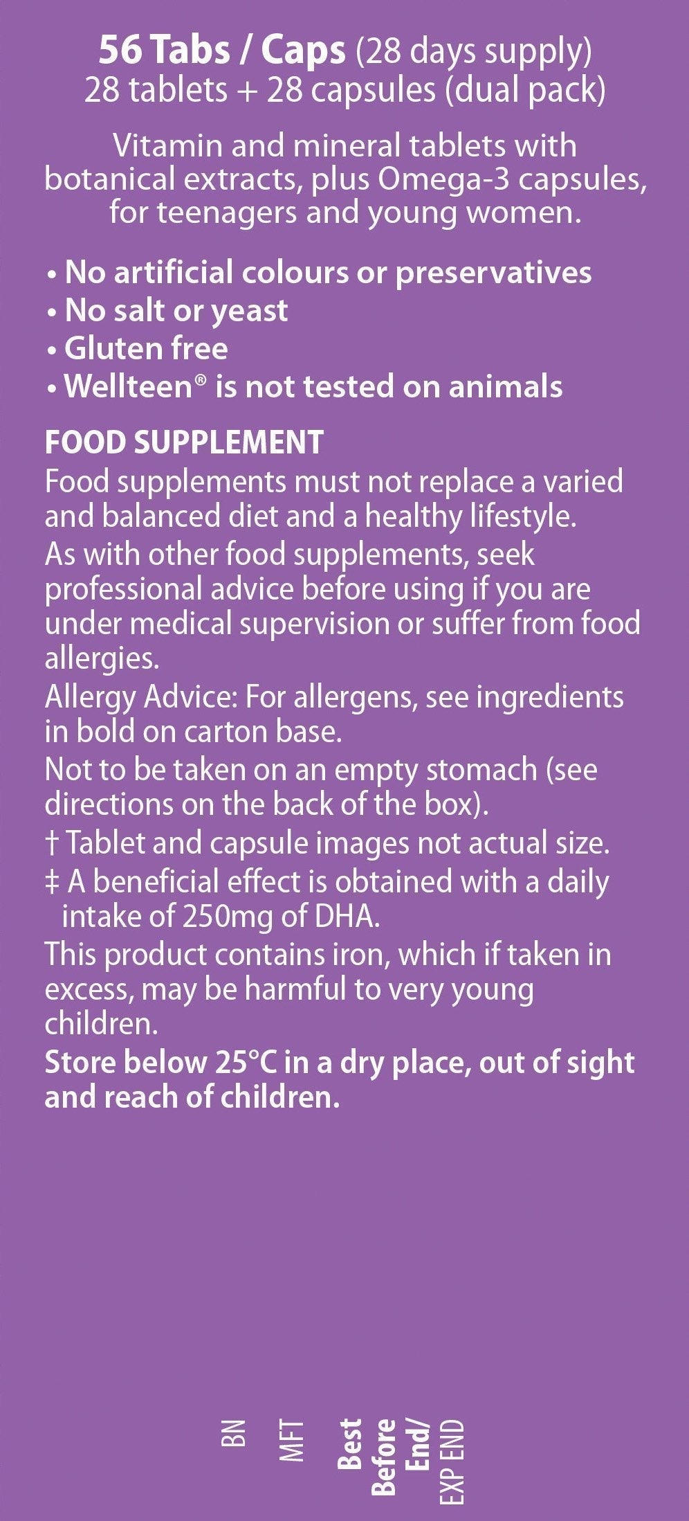Vitabiotics Wellteen Her Plus - 56 Tablets/Capsules, 56 Count (Pack of 1) WellteenBuy Supplements Australia