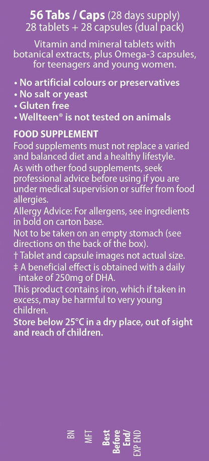 Vitabiotics Wellteen Her Plus - 56 Tablets/Capsules, 56 Count (Pack of 1) WellteenBuy Supplements Australia