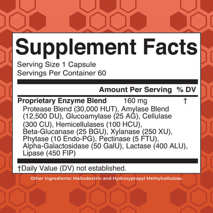 MaryRuth’s Gluten Digestive Enzymes | Up to 2 Month Supply | Proprietary Enzyme Blend | Vegan Pine-Based Capsules | Non-GMO | 60 Count MARYRUTH'SBuy Supplements Australia