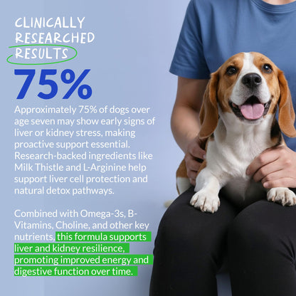 Milk Thistle for Dogs - 120 Chewable Tablets - Silymarin - Liver and Kidney Support with EPA & DHA - Detox - Liver Supplement for Dogs