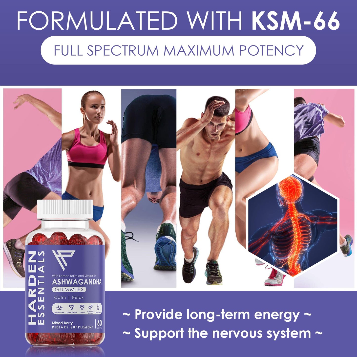 KSM-66 Ashwagandha Gummies 750mg Per Gummy – 1,500mg Per Serving – Stress & Cortisol Support – with Lemon Balm & Vitamin D – 60 Count (30 Day Supply) – Vegan – Harden Essentials Harden essentialsBuy Supplements Australia