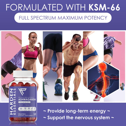 KSM-66 Ashwagandha Gummies 750mg Per Gummy – 1,500mg Per Serving – Stress & Cortisol Support – with Lemon Balm & Vitamin D – 60 Count (30 Day Supply) – Vegan – Harden Essentials Harden essentialsBuy Supplements Australia