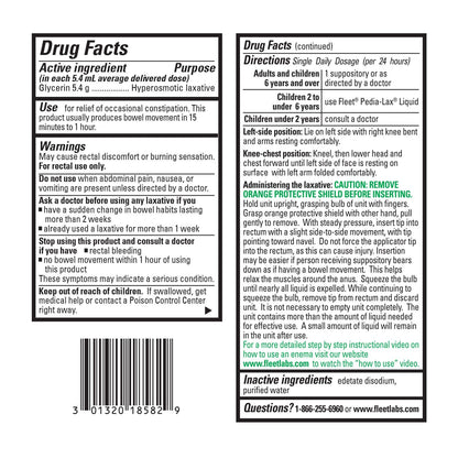 Fleet Liquid Glycerin Suppositories 4 Each FleetBuy Supplements Australia