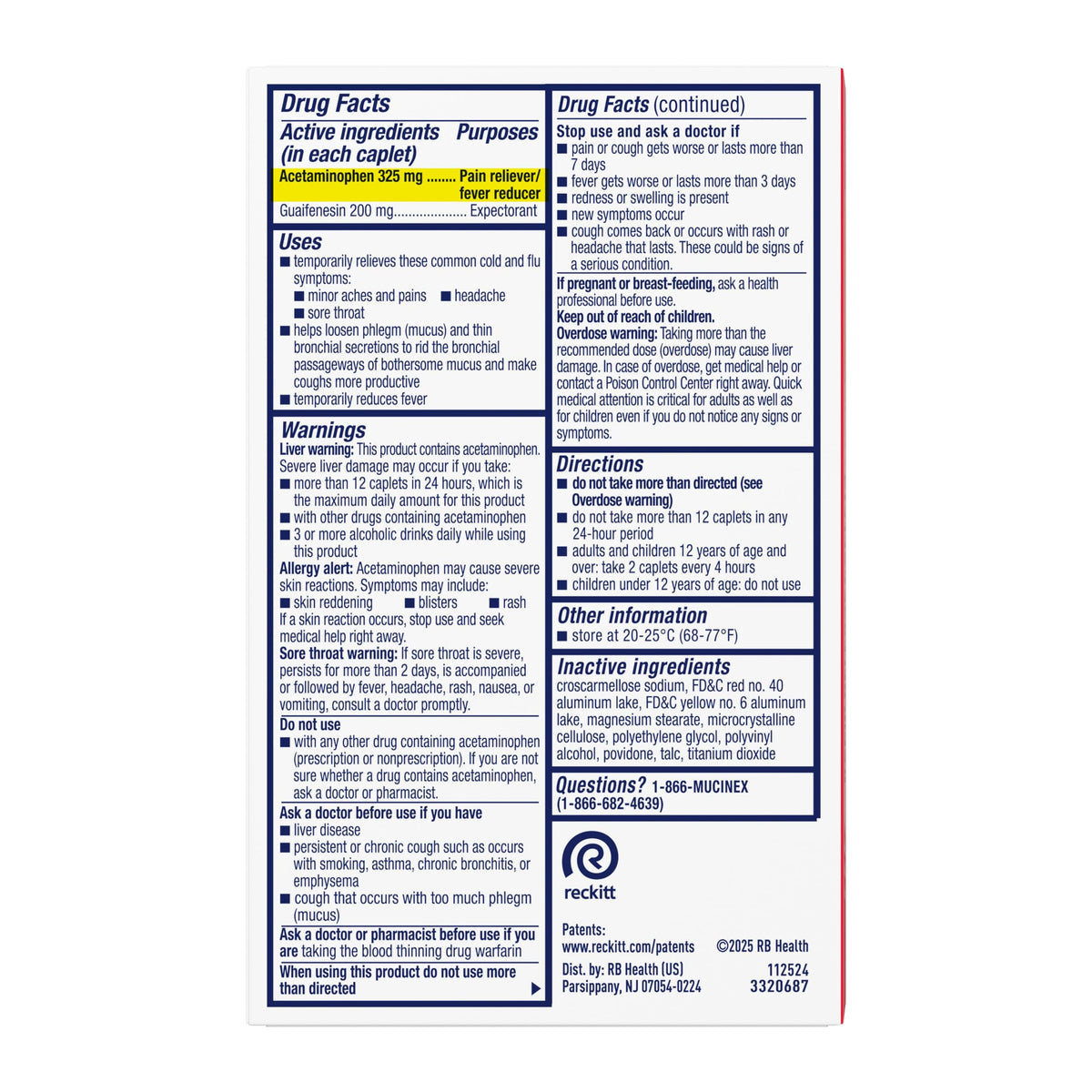Mucinex Rapid Clear Maximum Strength Cold Medicine & Expectorant, Fever, Pain, Headache, & Excess Mucus Relief with Acetaminophen & Guaifenesin, Rapid Release Caplets for Adults, 20 Count Mucinex buy supplements Au