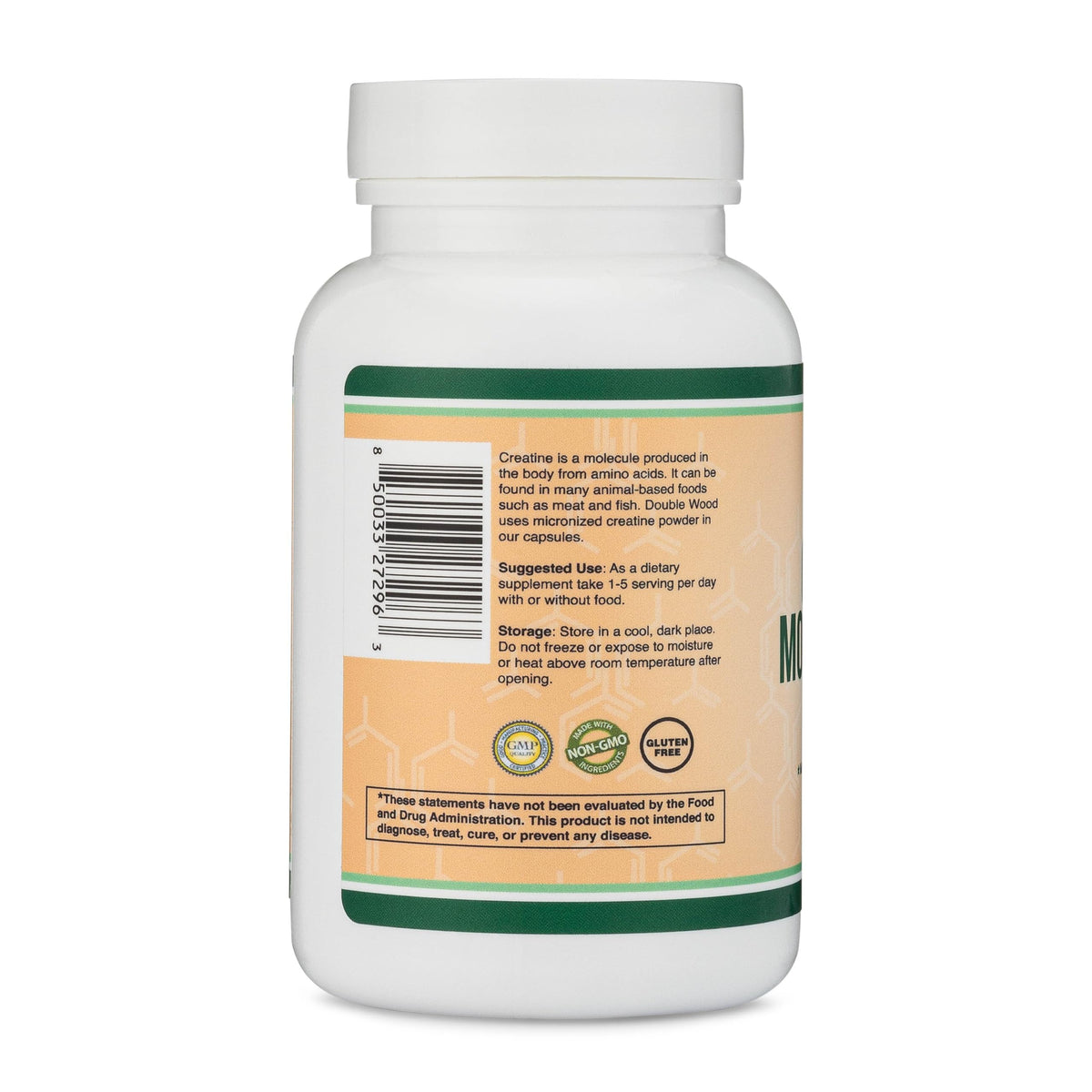 Creatine Monohydrate Capsules - 1g per Serving, 120 Count - No Fillers, Vegan Safe, Non-GMO, Gluten Free by Double Wood Double Wood SupplementsBuy Supplements Australia