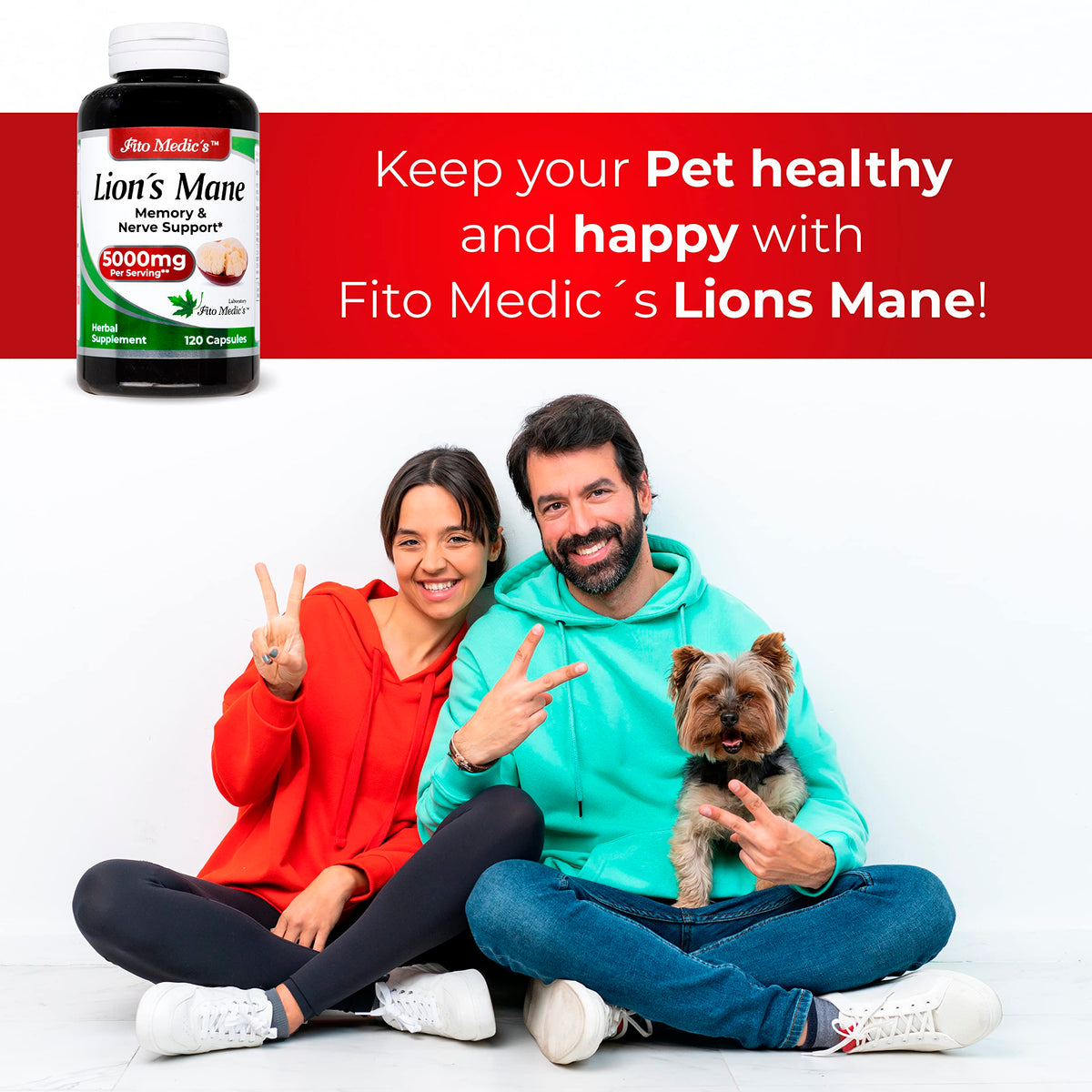 Lab | Lions Mane | 5000 mg per Serving | 120 Capsules | lions mane supplement | lions mane FITO MEDIC'SBuy Supplements Australia