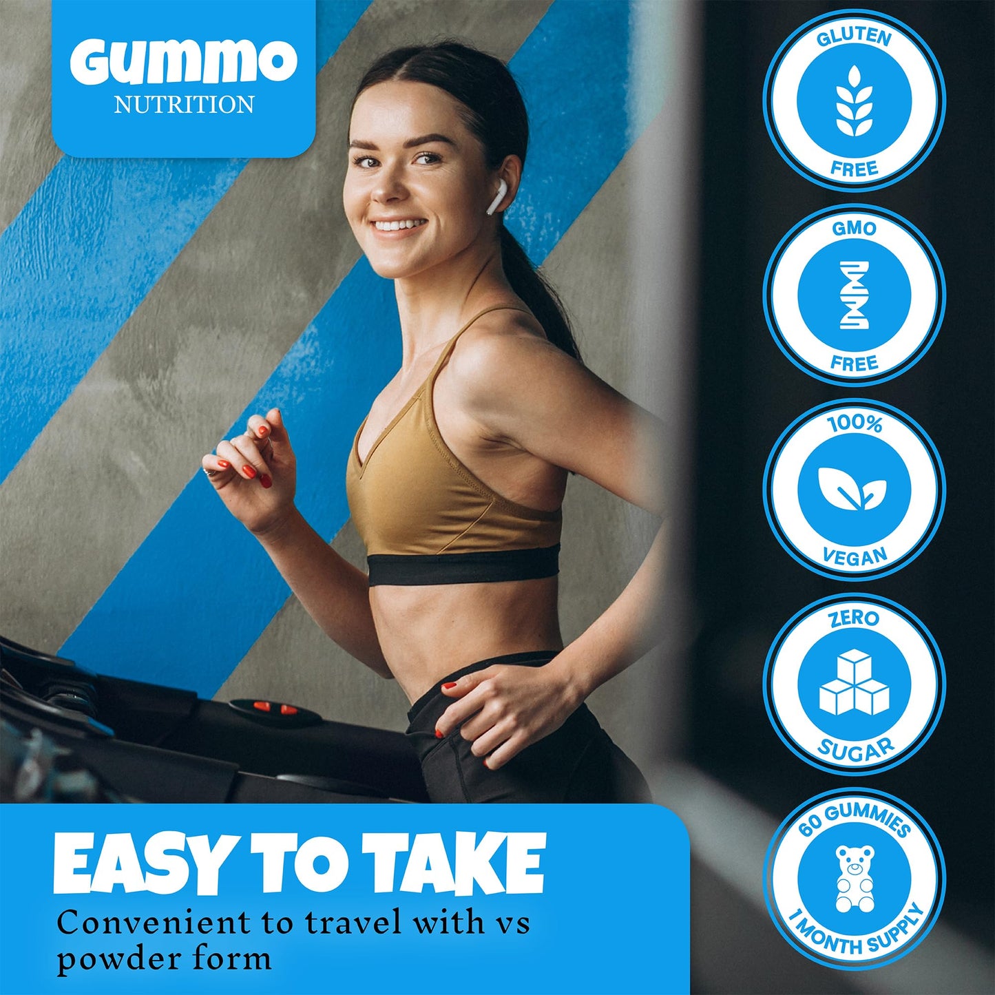 Creatine Monohydrate Gummies 4000mg for Men & Women - 60 Chewable Creatine GUMMO NUTRITIONBuy Supplements Australia