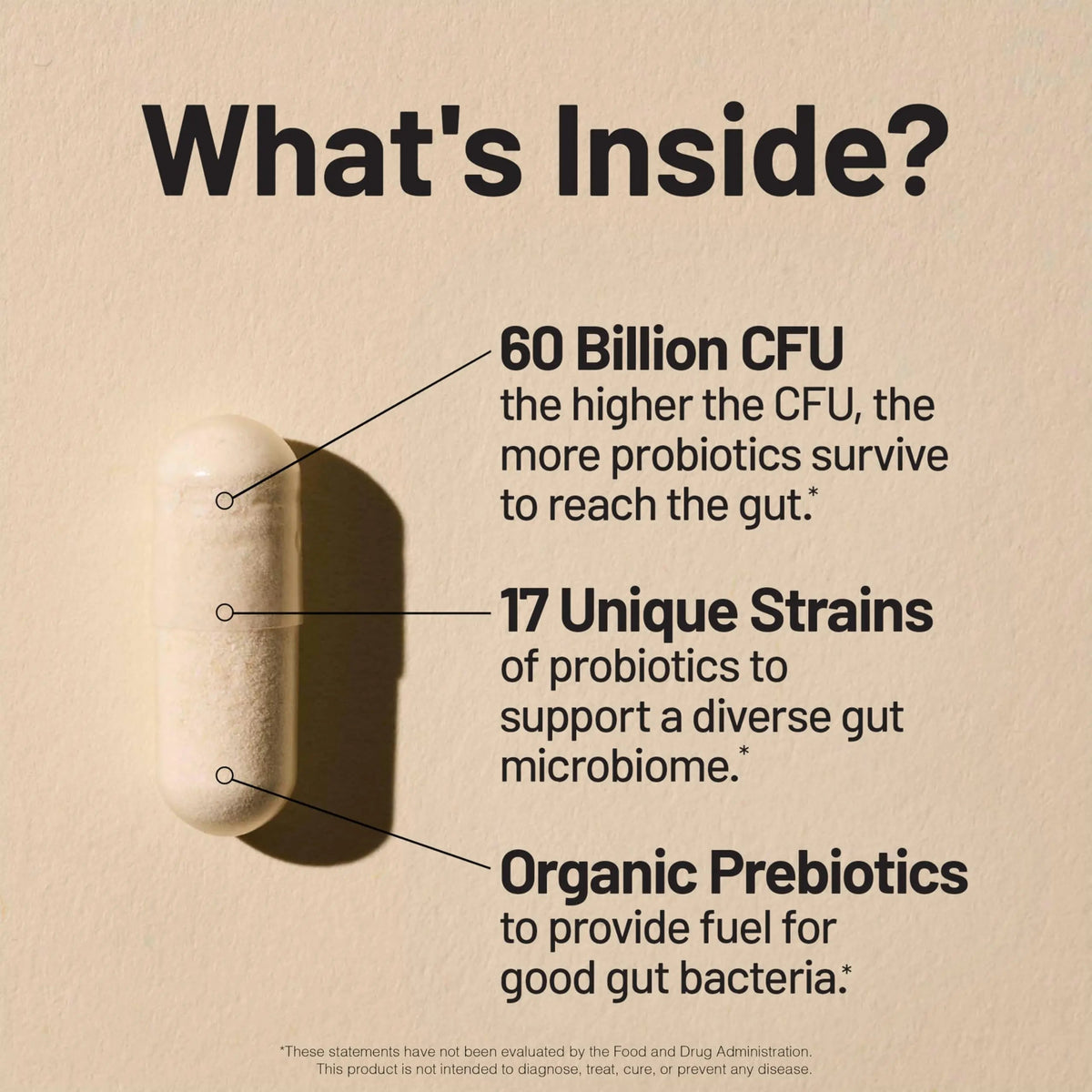 NatureWise Probiotics 60 Billion CFU - 17 Strains + Organic Prebiotics - Immune, Digestive & Gut Health Support for Women & Men - Vegetarian, Gluten-Free, Non-GMO - 30 Capsules[1-Month Supply] NatureWiseBuy Supplements Australia