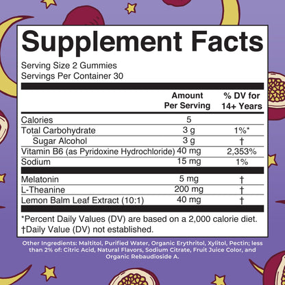 MaryRuth Organics Melatonin 5mg Sleep Gummy with L-Theanine | Lemon Balm | Vitamin B6 | Sugar-Free | Relaxation | Vegan | Non-GMO | Gluten Free | 60 Count MARYRUTH'SBuy Supplements Australia