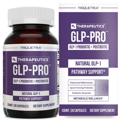 GLP-Pro™: Probiotic & Postbiotic Blend for Natural GLP-1 Support — Akkermansia MucT™, ButyraGen® Butyrate Generator & Spore Bacillus — Healthy Appetite, SCFA & Metabolic Balance — 30 Count Triquetra HealthBuy Supplements Australia