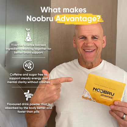 Noobru Аdvantage Nootropic - Delicious Nootropics Brain Supplement with 11 Active Ingredients - Natural Cognitive Enhancer - 20 Strawberry Lemonade Sachets - 1 Month Supply, 20 Count (Pack of 1) NoobruBuy Supplements Australia