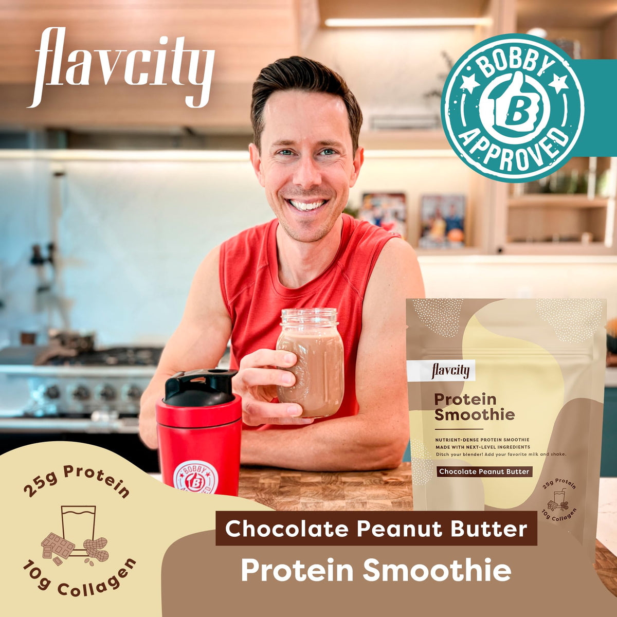 FlavCity Protein Powder Smoothie, Chocolate Peanut Butter - 100% Grass-Fed Whey Pro FlavCityBuy Supplements Australia