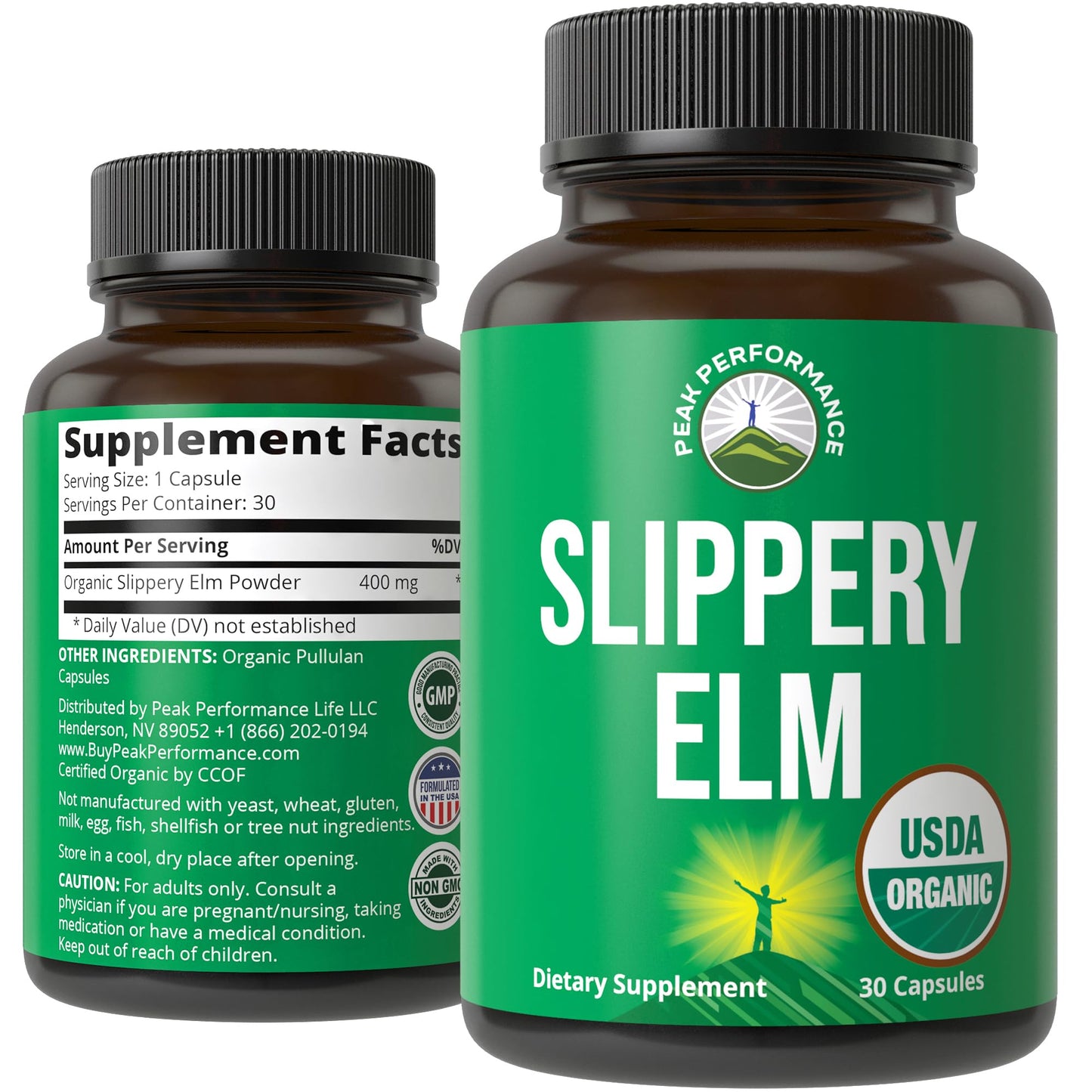 USDA Organic Slippery Elm for Women & Men. Vegan Capsules with Micronized Slippery Elm Bark Powder for Digestion, Bloating Relief, & Gut Lining. Natural Mucilage That Soothes The Throat & Airways Peak PerformanceBuy Supplements Australia