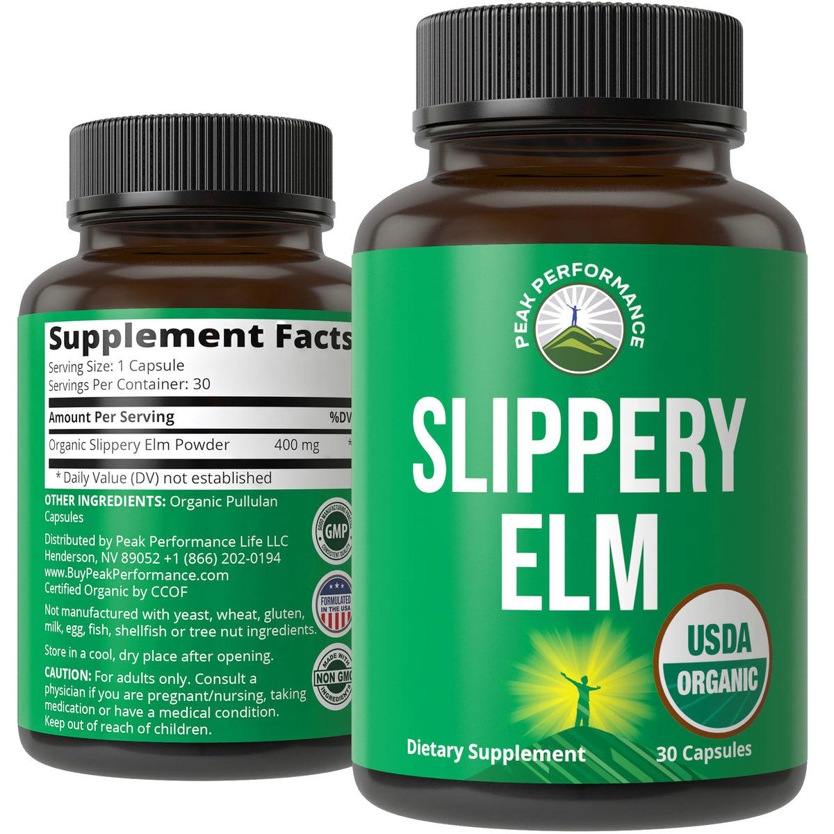 USDA Organic Slippery Elm for Women & Men. Vegan Capsules with Micronized Slippery Elm Bark Powder for Digestion, Bloating Relief, & Gut Lining. Natural Mucilage That Soothes The Throat & Airways Peak PerformanceBuy Supplements Australia