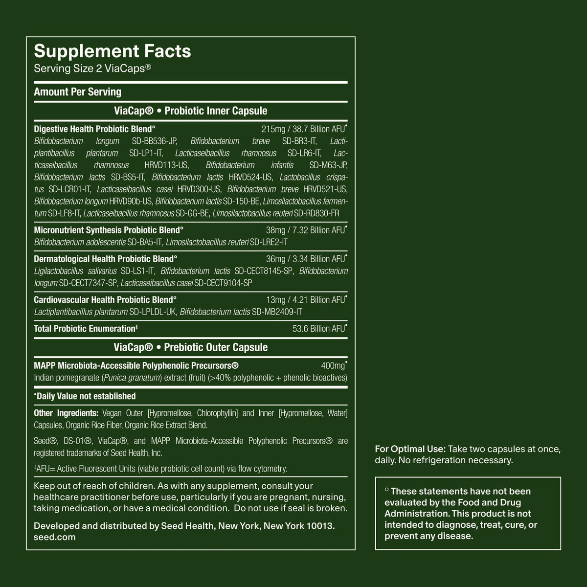 Seed DS-01 Daily Synbiotic - Prebiotic and Probiotic for Women & Men - Digestive Health, Gut Health, Immune Support, Bloating & Constipation Relief - Vegan & Shelf-Stable - 60 Capsules (30-Day Supply) Visit the Seed StoreBuy Supplements Australia