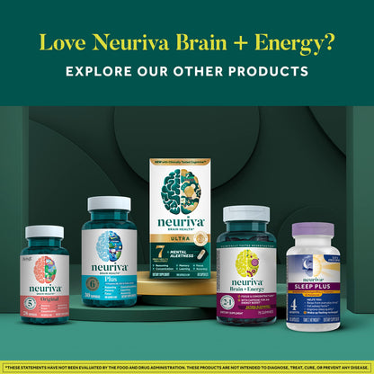 NEURIVA Brain + Energy Gummies, Nootropic Brain Supplements for Focus and Concentration with Neurofactor, Vitamin B12 & Caffeine for an Energy Boost*, 75ct Natural BlackBerry NEURIVABuy Supplements Australia