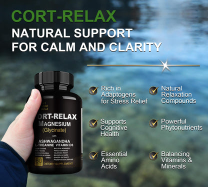Super Calm Cortisol Supplements for Women & Men with Magnesium Glycinate, Ashwagandha, L-Theanine, Phosphatidylserine, Ginkgo & Lions Mane for Calm, Focus, Mental Clarity, Relaxation, Sleep, Energy DLNIABuy Supplements Australia