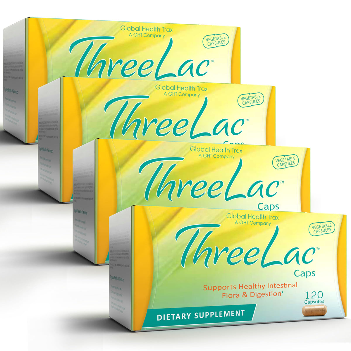 Global Health Trax GHT - ThreeLac Probiotic Capsules, 480 Count - Comprehensive Digestive Support for Men, Women, and Children - Immune System and Gut Balance, Non-GMO ght Global Health TraxBuy Supplements Australia