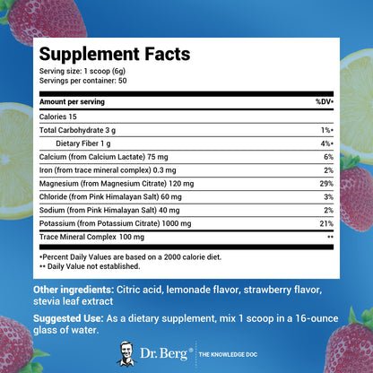 Dr. Berg Hydration Keto Electrolyte Powder - Enhanced w/ 1,000mg of Potassium Dr. Berg NutritionalsBuy Supplements Australia