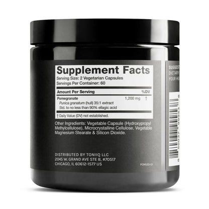 Toniiq Pomegranate Extract - Ultra High Potency 35:1 Extract with 90% Ellagic Acid - Highly Concentrated - Third-Party Lab Tested - 120 Capsules Toniiq buy supplements Au