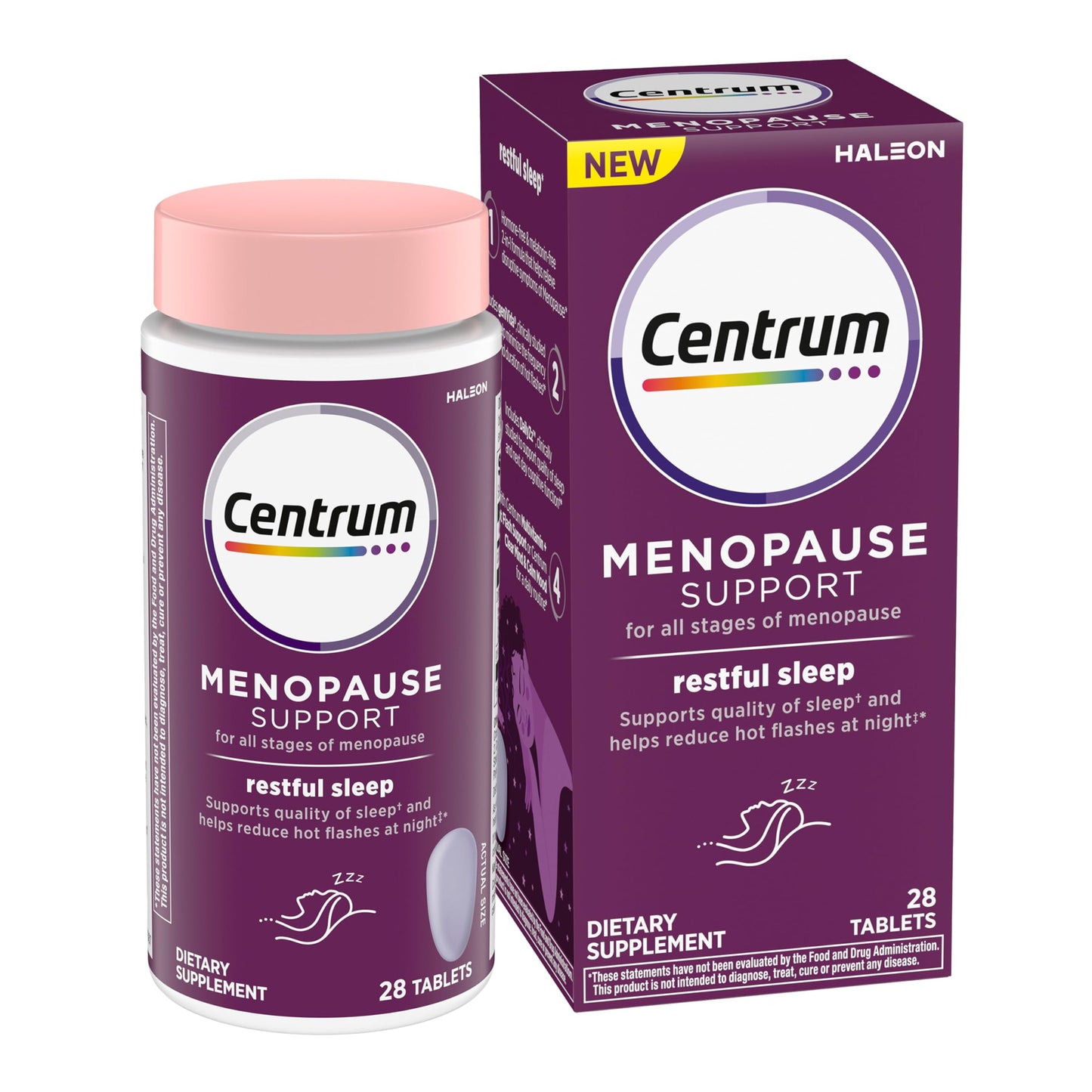 Centrum Restful Sleep Menopause Support Tablets, Supplement with Clinically Studied DailyZz and geniVida, 28 Count CentrumBuy Supplements Australia