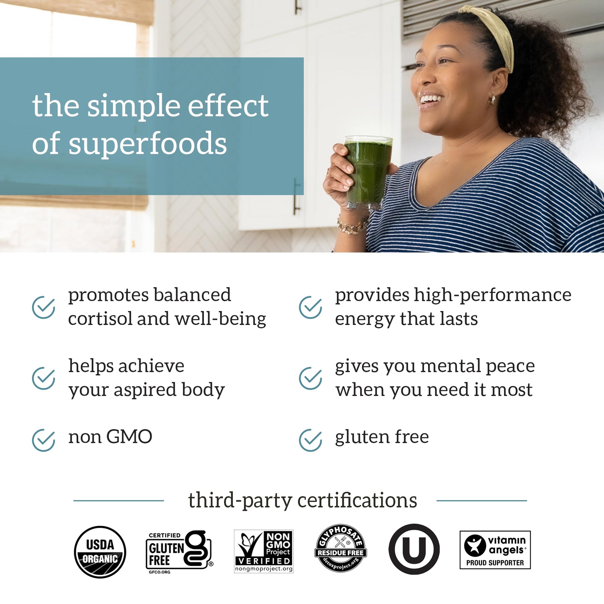 Organifi Green Juice - Powder Supplement with Organic Spirulina, Ashwagandha OrganifiBuy Supplements Australia