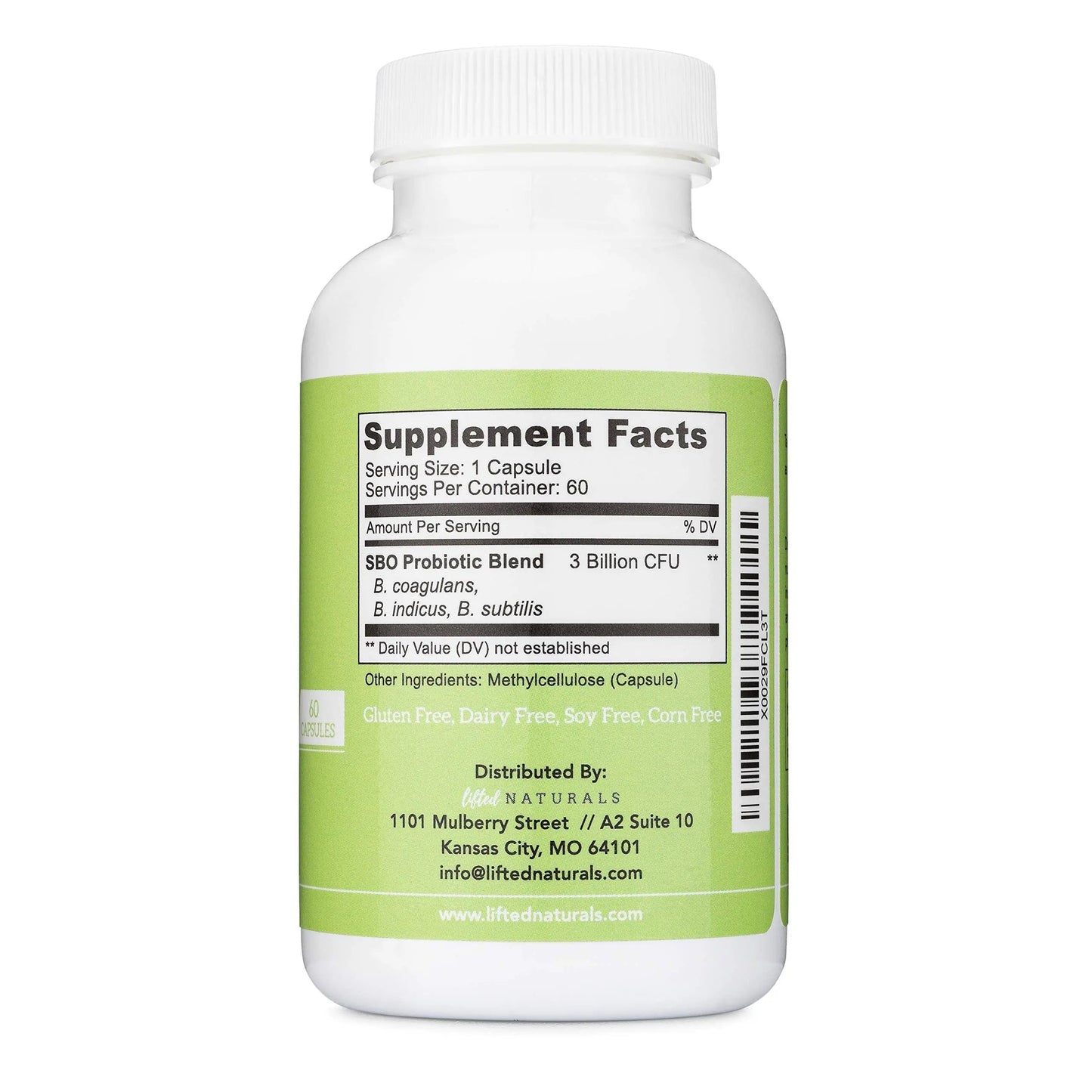 Lifted Naturals Spore Based Probiotic Probiotics - SBO Mood Boost - Spore/Soil-Based - Digestion & Natural Mood Support - Histamine-Free - 60 Day Supply, Non-GMO, Dairy-Free, Gluten-Free, Vegan Lifted Naturals buy supplements Au