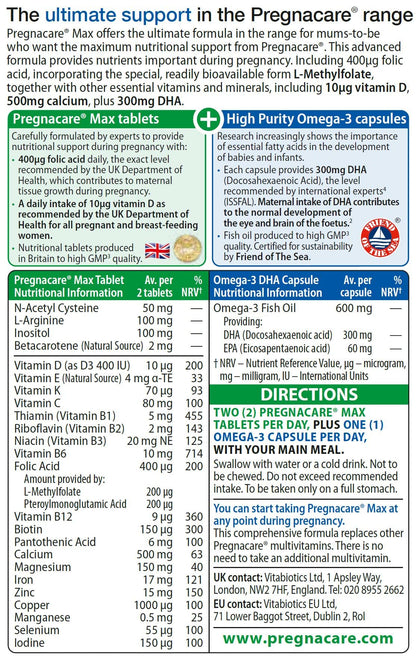 Pregnacare Max, White, 84 Count (Pack of 1) PregnacareBuy Supplements Australia