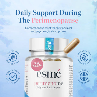 Esme Menopause Supplements Perimenopause Supplements 1 Month Supply - Daily Support for The Early Stage of Menopause – 60 Capsules - Includes Ashwagandha, Vitamins and Red Clover EsmeBuy Supplements Australia