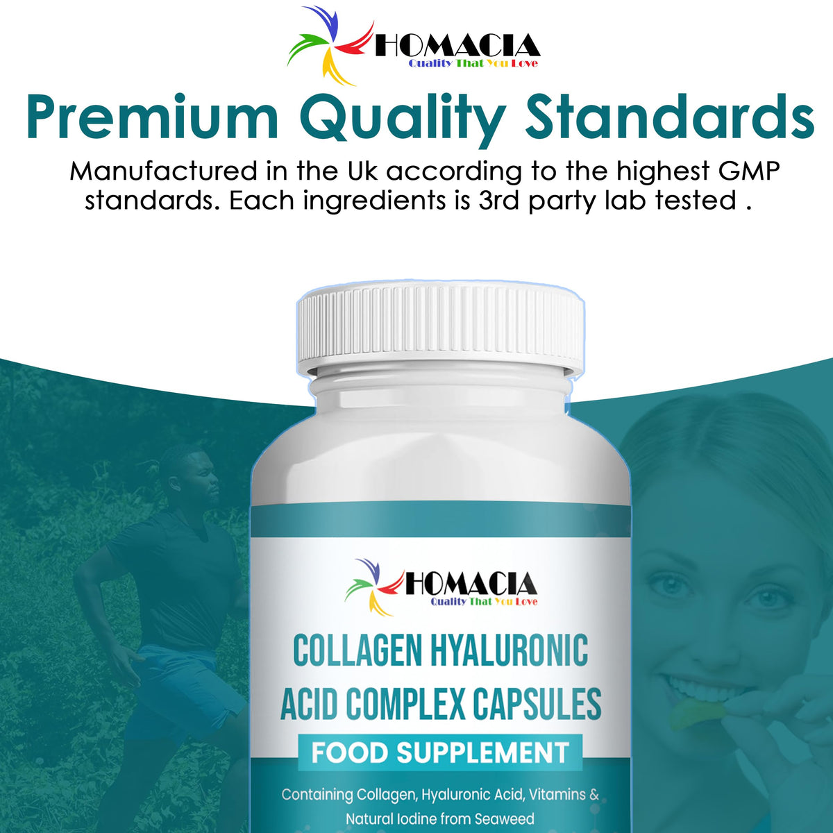 Homacia’s Collagen Capsules | Marine Collagen with Hyaluronic Acid | Pure Collagen Supplements for Women HOMACIA Quality That You loveBuy Supplements Australia