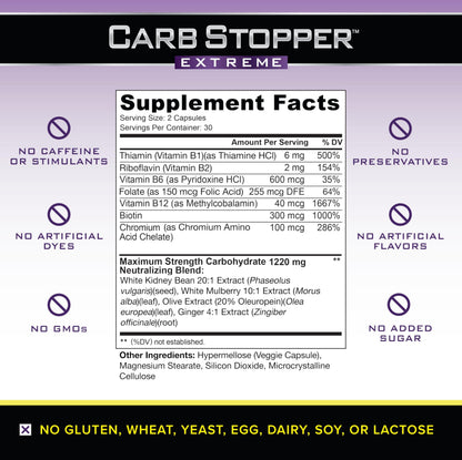 Carb Stopper Extreme (5 Bottles Maximum Strength, Natural Carbohydrate and Starch Carb Stopper ExtremeBuy Supplements Australia