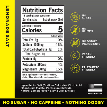 LMNT Zero Sugar Electrolytes - Lemonade | Drink Mix | 18-Count Drink LMNTBuy Supplements Australia