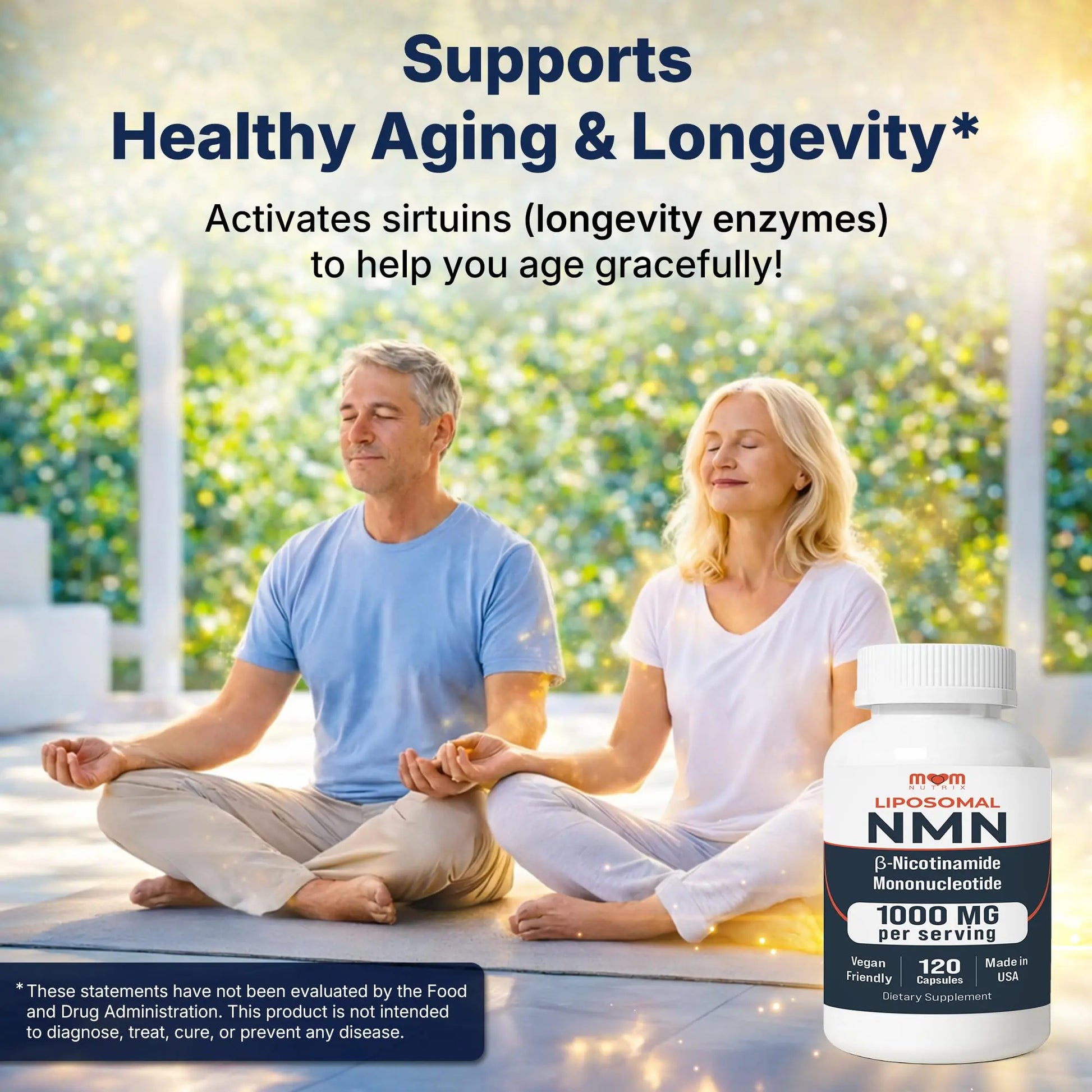 NMN Supplement 1000 mg Pure Nicotinamide Mononucleotide - NAD Precursor for Energy, Cellular Renewal & Longevity Support - Mitochondrial Support 120 Capsules - Vegan, Non GMO, Gluten Free MOM NUTRIXBuy Supplements Australia
