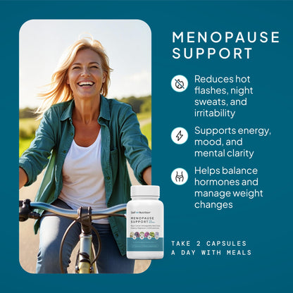 SELF NUTRITION Menopause Support for Women -All-Natural, Hormone-Free Perimenopause & Menopause Support. Unique Blend for Hot Flashes, Mood, Energy, Sleep & More. Vegan, Gluten-Free, 60 Capsules. SELF NUTRITIONBuy Supplements Australia