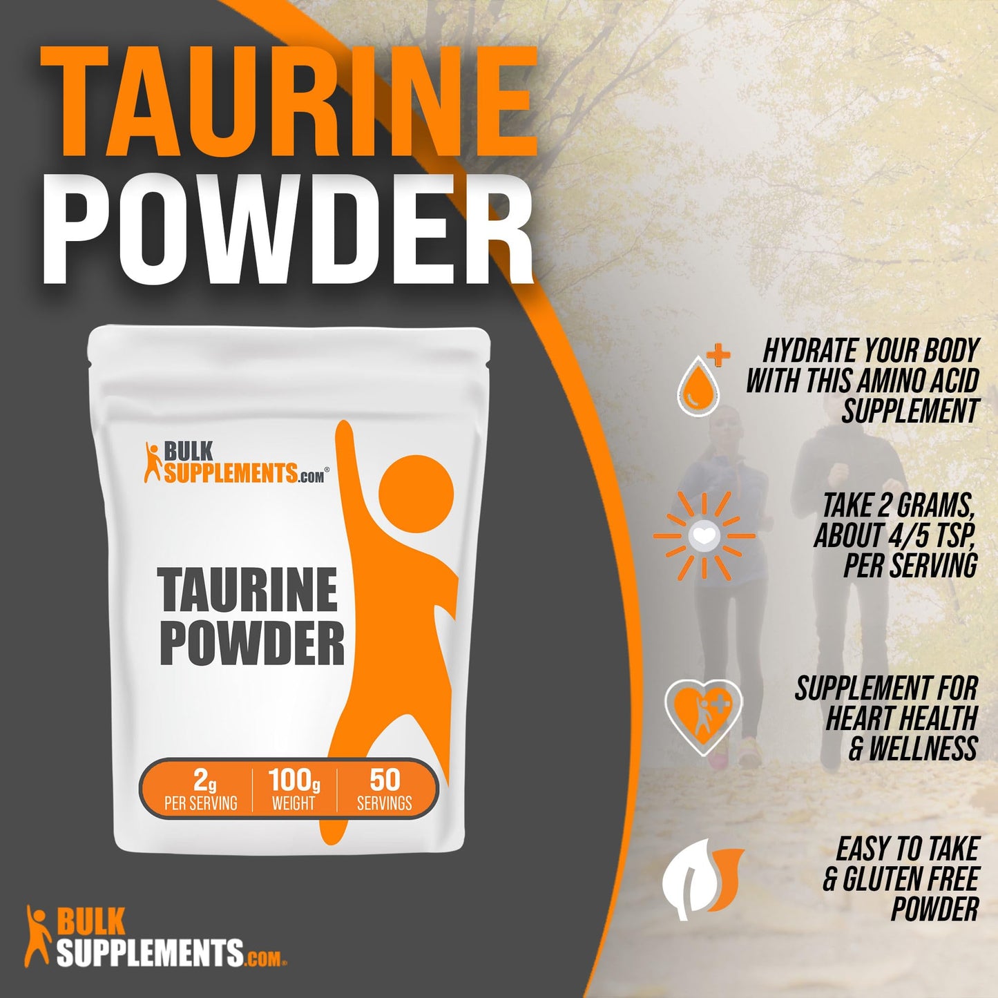 BULKSUPPLEMENTS.COM Taurine Powder - Taurine Supplement, Taurine 2000mg BULKSUPPLEMENTS.COMBuy Supplements Australia