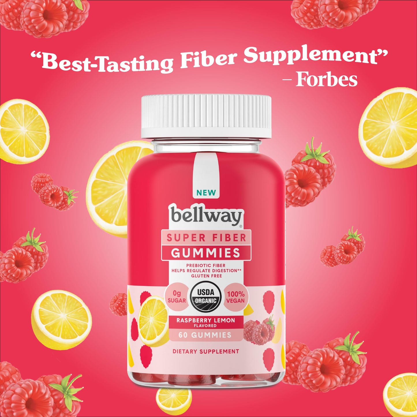 Bellway Super Fiber Gummies for Adults (5 Pack) - Sugar Free Organic Fiber Supplement BellwayBuy Supplements Australia