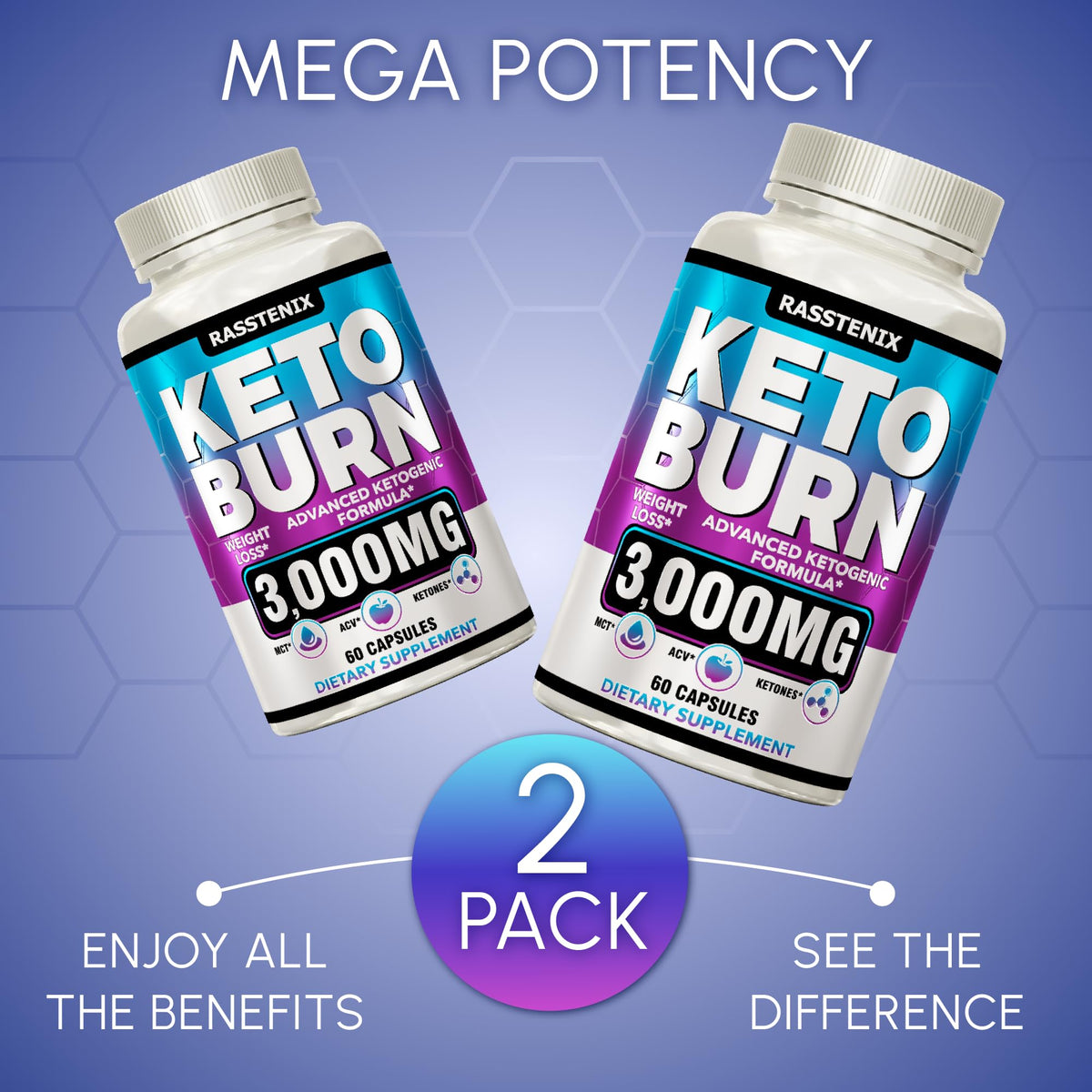 Rasstenix (2 Pack) Keto Pills - Lean Keto Diet Pills - Weight Fat Management Loss RasstenixBuy Supplements Australia