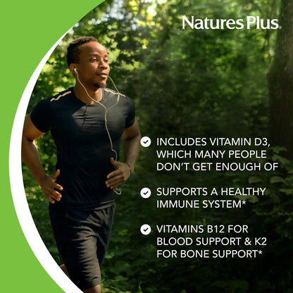NaturesPlus Source of Life Gold Multivitamin - 180 Tablets - with Vitamins D3 & B12 - Blood, Bone & Immune Support - Vegetarian & Gluten Free - 60 Servings NaturesPlus