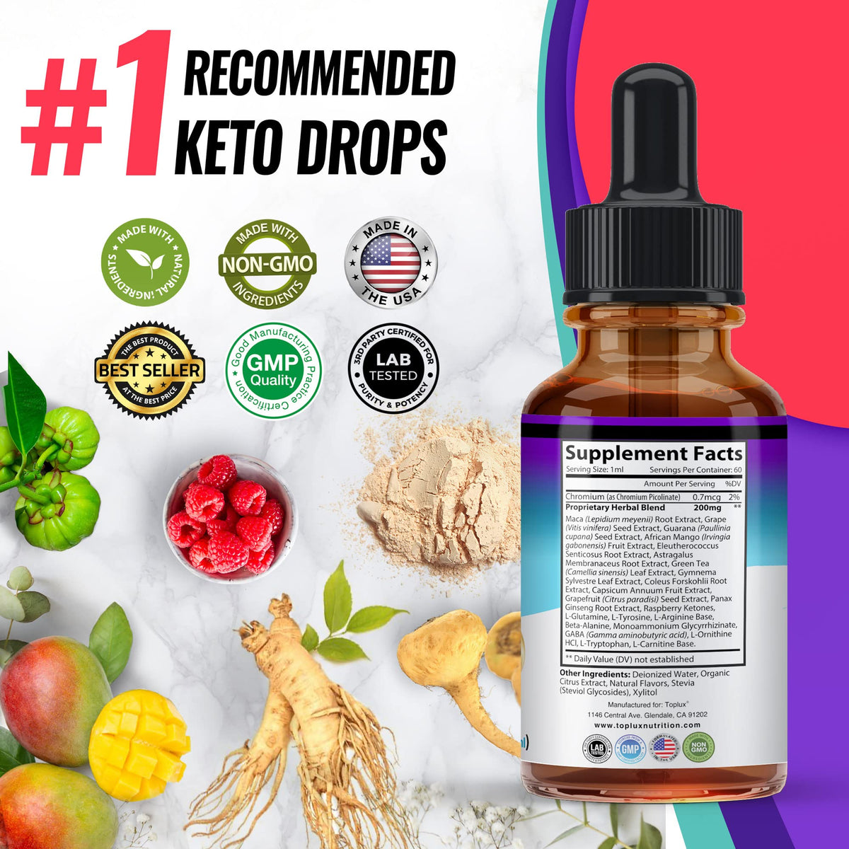 Keto Diet Drops Weight Loss Ketogenic Supplement - Premium Fat Burner Formula TopluxBuy Supplements Australia